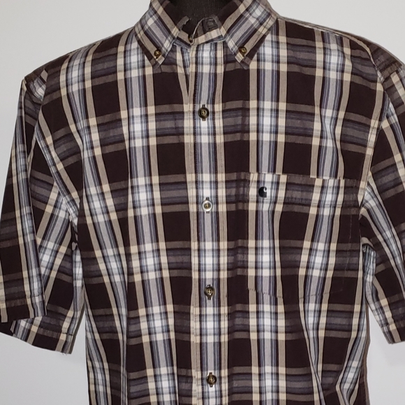 Carhartt Other - CARHARTT Mens Plaid Short Sleeve Button Down Shirt